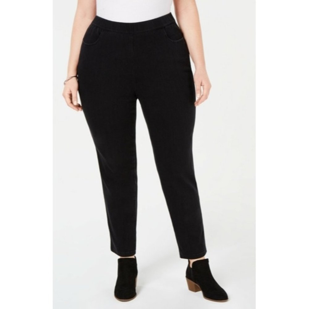 NEW ALFRED DUNNER PLUS SIZE 16W BLACK PANTS WORK
